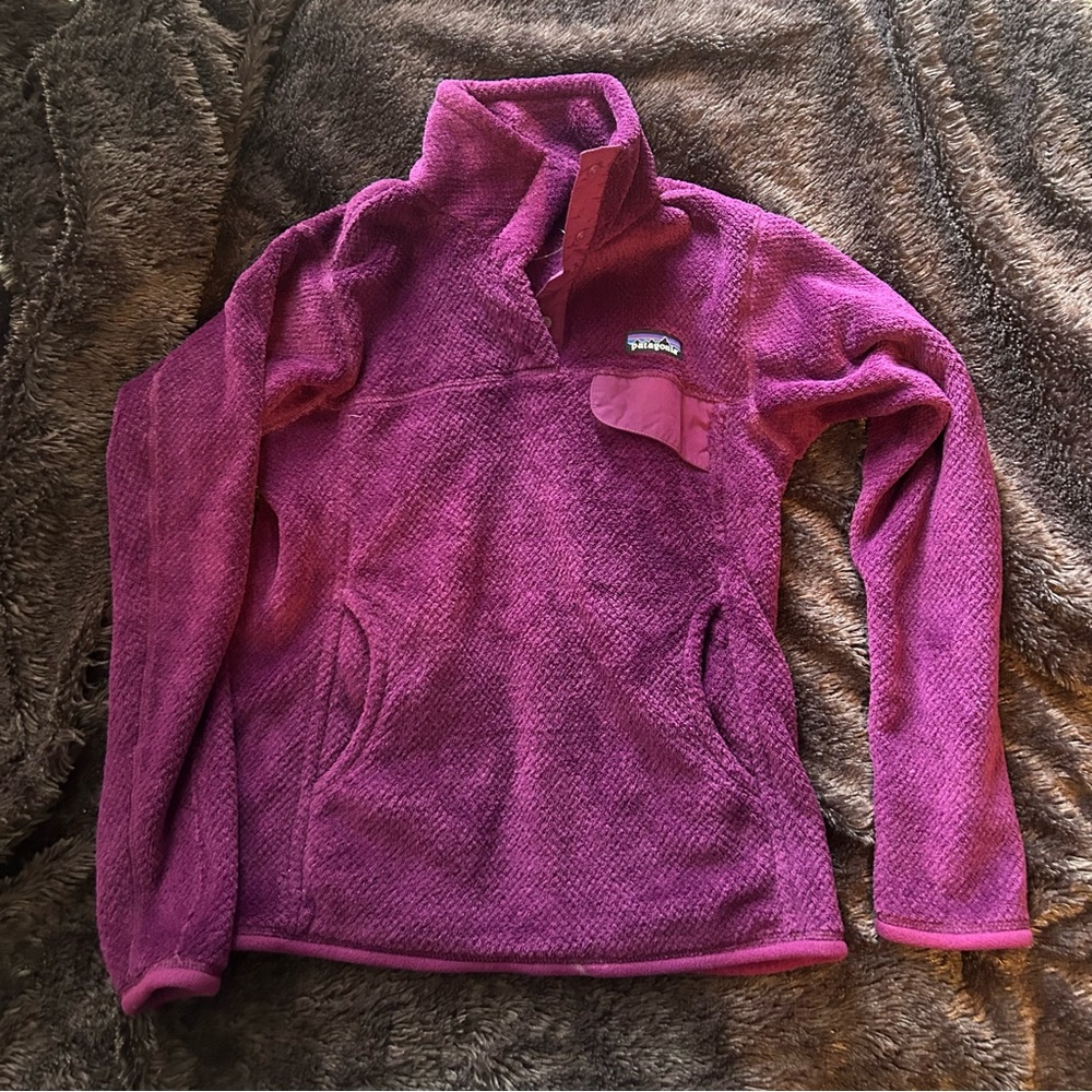 Patagonia Pullover Snap-T Polartec Fleece Jacket Re-Tool Women’s Size S Purple